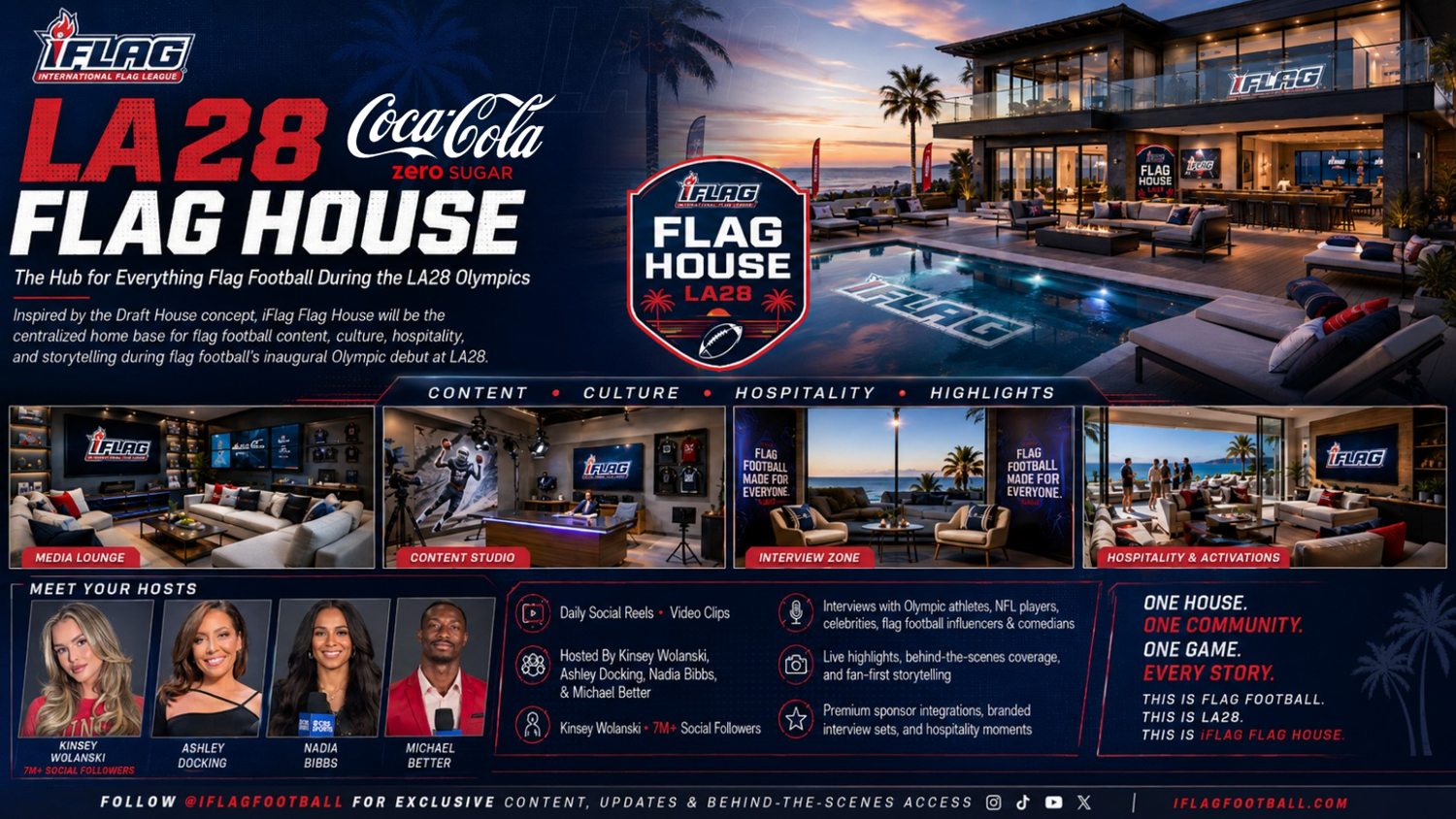 iFlag LA28 Flag House content, culture, hospitality and highlights concept